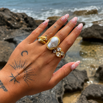 Aurapearl Ring (Adjustable) by Arley London — view 3