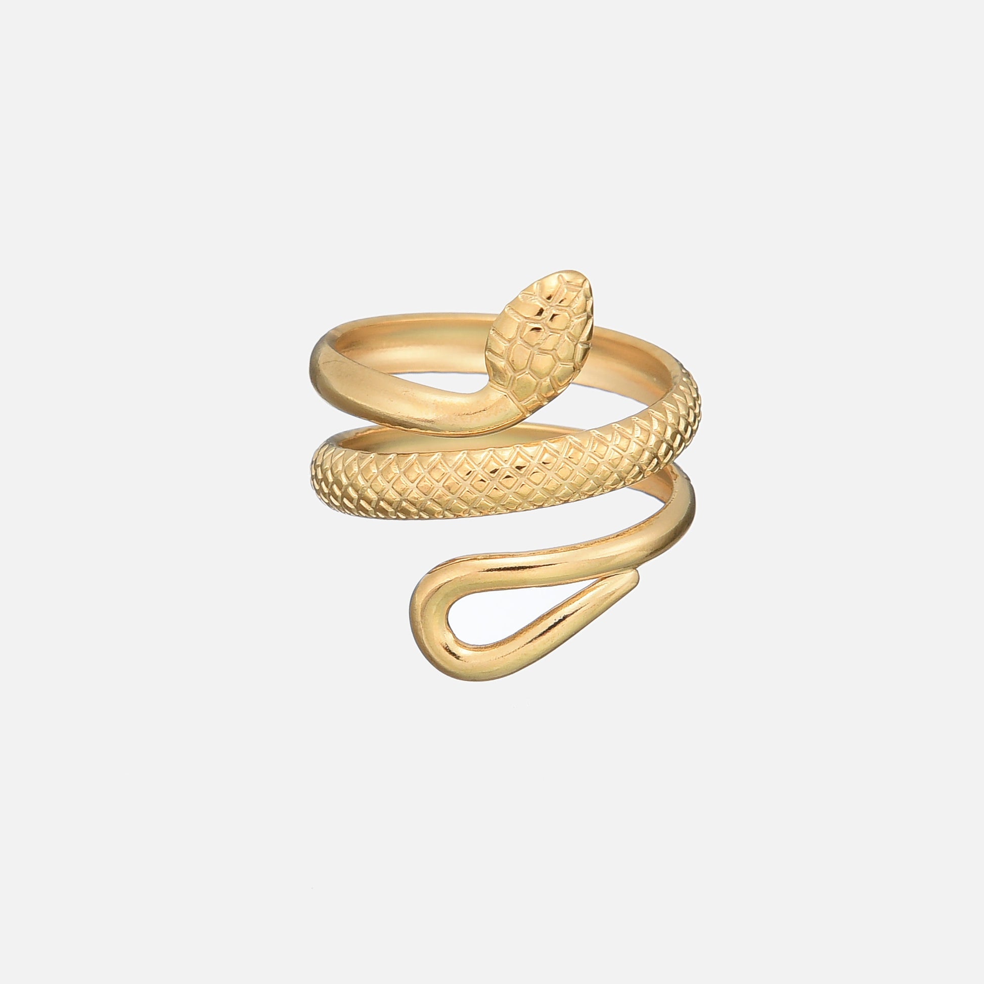 Detailed Snake Ring (Adjustable) by Arley London — view 1