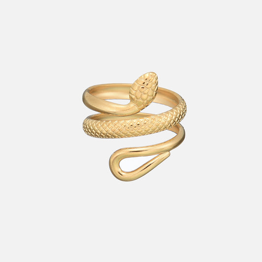 Detailed Snake Ring (Adjustable) by Arley London — view 1