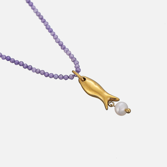 Fishy Necklace by Arley London — view 2