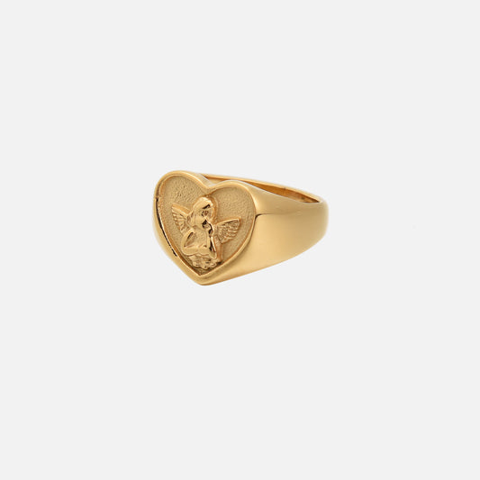 Heart Shaped Angel Ring by Arley London — view 1