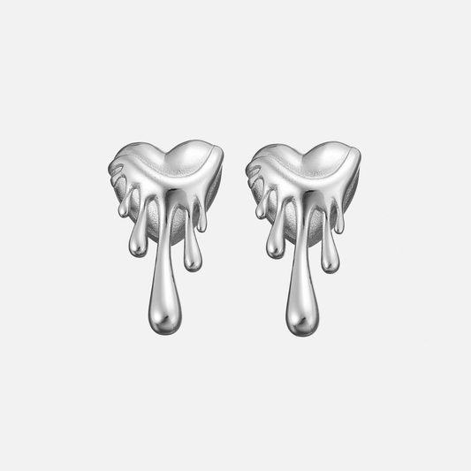 Meltdown Earrings - Silver by Arley London — view 1