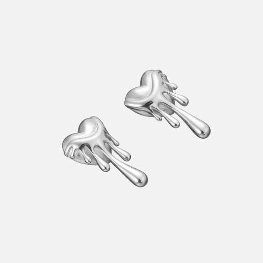 Meltdown Earrings - Silver by Arley London — view 2
