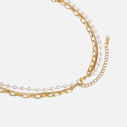 Triple Topaz Necklace by Arley London — view 2