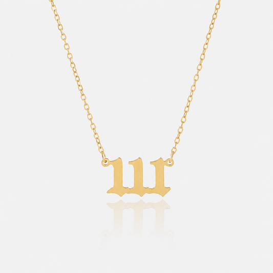 Vintage Angel Numbers Necklace by Arley London — view 1